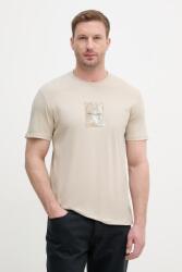 Giorgio Armani férfi pamut t-shirt - bézs XXL - answear - 16 090 Ft