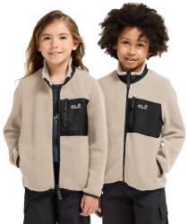Jack Wolfskin gyerek polár cipzáras melegítőfelső LITE CURL FZ K - bézs 176