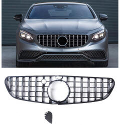  Mercedes Benz C217 coupe 63 - 65 AMG 2014-2017 króm - fekete hűtőrács Panamerica AMG GT stílusban