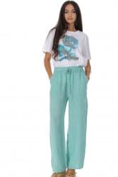 ROH Pantaloni casual din in cu buzunare Verde Deschis Roh TR574