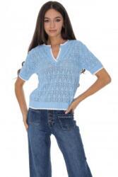 RohBoutique Bluza tricotate din bumbac Albastru deschis Roh BR2967