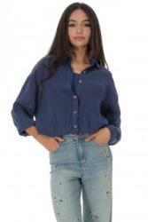 RohBoutique Camasa din in bleumarin cu vesta atasat Roh BR2978N