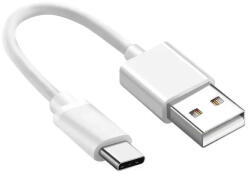 Ezone Prémium Adat- és Töltőkábel, 20 cm, USB-C/USB típusú, 2.4A gyorstöltés, fehér