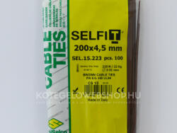 SapiSelco 200x4, 5 barna gyorskötöző - kábelkötegelő (100db/csomag) SapiSelco SELFIT COLOR [SEL. 15.223]