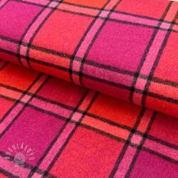 Kosztüm szövet BRUSHED Check cerise