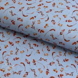  Dupla géz/muszlin Leaves field light blue