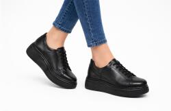 Ciucaleti j Pantofi dama Sport Casual din piele naturala de culoare neagra GKR121NS, marimea 37