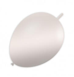 Balloons4party Set 10 baloane latex link o loon alb metalizat 15 cm