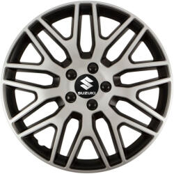 Versaco Capace De Roți Auto Versaco 15" Dakar Argintii Negre Piulițe Negre Siglă 3d Metalică Suzuki 4 Bucăți (281333)