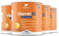 Nature’s Finest Vitamin D3 3+1 | pudră D3 ușor de amestecat pentru băutură cu gust de lămâie | 1000 UI vitamina D3 per porție