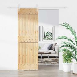 vidaXL Преплъзваща се врата Естествено и бяло 70 x 210 cm (3445176)