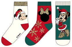 Sun City Disney Minnie Snow Green karácsonyi gyerek zokni (3 pár) (85SNXXH0618A27)