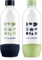 SodaStream BO Jet Duo Szénsavasító palack 1l Mintás - 2db/csomag (JET 2X1L GREEN/NAVY)