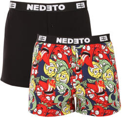 Nedeto 2PACK férfi bő szárú boxeralsó Nedeto többszínű (2NGV07) 3XL