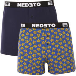 Nedeto 2PACK férfi bő szárú boxeralsó Nedeto többszínű (2NGV01) XXL