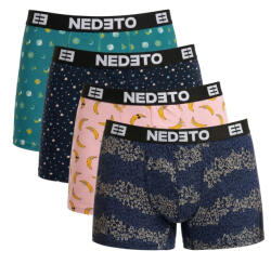 Nedeto 4PACK férfi boxeralsó Nedeto többszínű (4NBV1) XXL