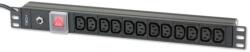 TECHLY I-CASE STRIP-12C 19' Áramelosztó 1U X12 - C13 Aljzatok, C20 Dugó UPS-hez (I-CASE STRIP-12C) (I-CASE STRIP-12C)