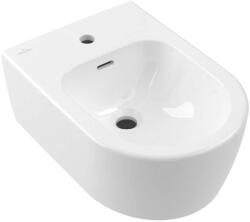 Villeroy & Boch Skyla - Bideu suspendat 530x370 mm, cu preaplin, orificiu pentru baterie, CeramicPlus, alb alpin 448200R1 (448200R1)