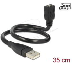 Delock - Cable USB 2.0 Type-A male > USB 2.0 Micro-B female ShapeCable 0.35 m - 83921 (83921)