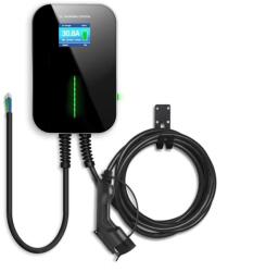 Extralink BS20-BC-22kW-APP Typ 2 32A 22kW | adowarka do samochodu elektrycznego | 3 fazy, ekran LCD, aplikacja, 6, 1m 100 / 250 / 380 V Negru (EX.31896)