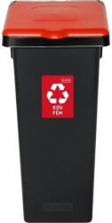 IGOTREND Szelektív hulladékgyűjtő 53 l FLAP BIN, fekete/piros