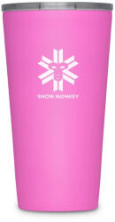 Snow Monkey Enjoyer 473 ml thermo bögre rózsaszín/fehér