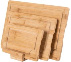 Ruhhy 26265 Bambusz vágódeszka, készlet állványban, 3 darab