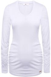  Kismama póló, fehér, hosszú ujjú, kötött, szett várandós anyáknak, 2XL INTL (hurtimex_4052066091412)