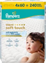 Pampers törlőkendő (4x60 db/fólia) AqSoft touch