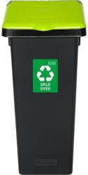 IGOTREND Szelektív hulladékgyűjtő 53 l FLAP BIN, fekete/zöld