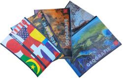 Linomag 3 db Geography Notebook készlet, Linomag®, többszínű fényes borító, 17x24 cm, 24 lap, 60 g/m2 (cg24)