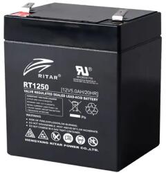 Ritar Оловна батерия RITAR, (RT1250) AGM, 12V, 5Ah, 90/ 70/ 10 1mm, Терминал 2 (RITAR-RT1250) - xtreme