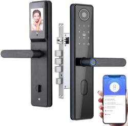  Vezeték nélküli Smart Lock Yala Premium VisionHub videokamerával, WiFi távirányítóval, zárral, alkalmazáshozzáféréssel, kártyával, ujjlenyomattal, jelszóval, kulccsal, betörésjelzővel, Androi