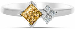  Ezüst Gyűrű Pezsgő Moissanite-tal és Fehér Topázzal, Y62758/57