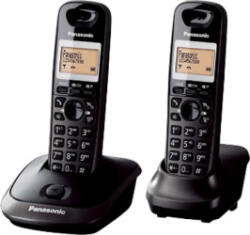Panasonic Telefon fara fir Panasonic DECT Twin KX-TG2512FXT 2 receptoare Caller ID Negru (kx-tg 2512)