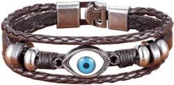 Predator Q1 bőr karkötő - barna SPP2241 - 19cm (2659)