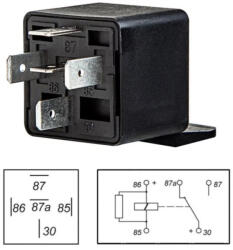  Index relé, 12V, 40A, 5 lábú (1044) (1044)