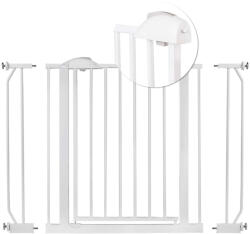 Nukido Biztonsági kapu, babarács, Nukido 718100, fehér, szélesség: 75-105 cm, magasság: 78 cm, egykezes nyitás, dupla zár, kétirányú nyílás, fém és műanyag (TE718100) (TE718100)