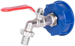 Strend Pro Garden IBC tartály kifolyószelep, Strend Pro Garden, 60 mm kupak, 3/4" bordás csőcsonk, 1/2" kimenet (TC256929) (TC256929)
