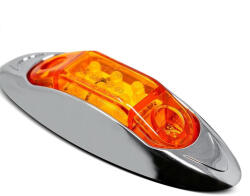 Oldalsó jelzőfény lámpa, borostyánsárga, 3 LED-es, 12 V 24 V (1013) (1013)