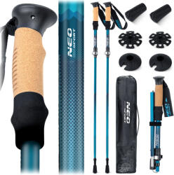Neo-Sport Túrabot, Neo-Sport NS-382, kék, alumínium, parafa és EVA hab markolat, teleszkópos, 85 / 130 cm, 1 pár (TE138201) (TE138201)