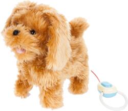 MalPlay Jucărie de pluș interactivă MalPlay - Cățeluș cu lesă, maro, 23 cm (105838)