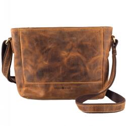 Greenburry Geanta umar dama piele naturala maro antichizat 29 x 21 cm, Vintage, Greenburry