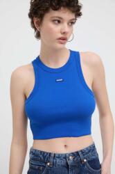 HUGO Blue crop top pentru femei din bumbac cu elastan Baby Tank_B PPYH-TSD0OR_55X (50511450)