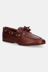 Tommy Hilfiger mocasini pentru femei, din piele TH SLEEK LEATHER BOAT SHOE PPY2-OBD01E_83X (FW0FW09148)