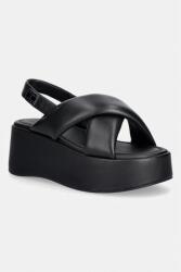 Tommy Jeans sandale cu platformă pentru femei, din piele TJW PADDED STRAPS WEDGES PPY2-OBD0J8_99X