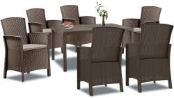 Leziter Hellma 6+1 set mobilier de grădină maro (LBIHELBR_LBILIMBR_6)