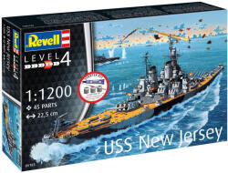 Revell Kit de pornire navă 75183 - Nava de luptă USS New Jersey (1: 1200)