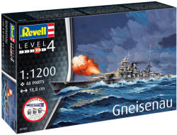 Revell Kit de pornire navă 75181 - Nava de luptă Gneisenau (1: 1200)