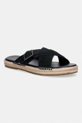 Tommy Hilfiger papuci pentru bărbați, din piele întoarsă FLEX JUTTE BUCKLE SDE SANDAL PPY2-KLM00M_99X